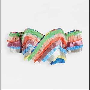 Multicolor Fringe - Celia B crop top - New with tag